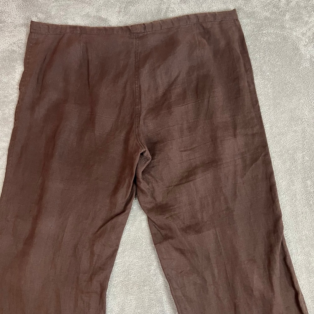LONDONJEAN Wide Leg Pants in Dark Brown - Picture 6 of 8